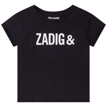 衣服 女孩 短袖体恤 Zadig & Voltaire X15369-09B 黑色