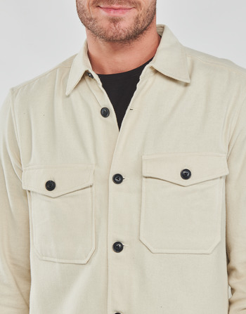 Only & Sons  ONSMILO LS SOLID OVERSHIRT NOOS 奶油色