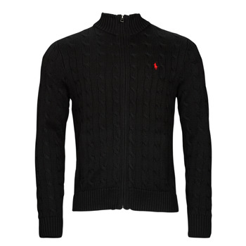 衣服 男士 羊毛开衫 Polo Ralph Lauren S224SC23-LSCABLEFZPP-LONG SLEEVE-FULL ZIP 黑色 / 黑色