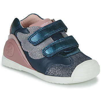 鞋子 女孩 球鞋基本款 Biomecanics BIOGATEO CASUAL 海蓝色 / 玫瑰色