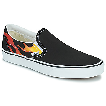 鞋子 男士 平底鞋 Vans 范斯 CLASSIC SLIP-ON FLAM 黑色 / 红色