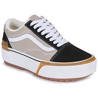 鞋子 女士 球鞋基本款 Vans 范斯 OLD SKOOL STACKED SHERPA 黑色 / 白色 / 灰色