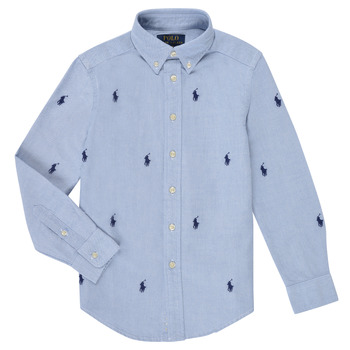 衣服 男孩 长袖衬衫 Polo Ralph Lauren CLBDPPC SHIRTS SPORT SHIRT 蓝色