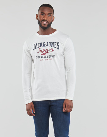 衣服 男士 长袖T恤 Jack & Jones 杰克琼斯 JJELOGO TEE LS O-NECK 2 COL 白色