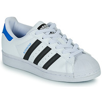 鞋子 儿童 球鞋基本款 Adidas Originals 阿迪达斯三叶草 SUPERSTAR J 白色 / 黑色 / 蓝色
