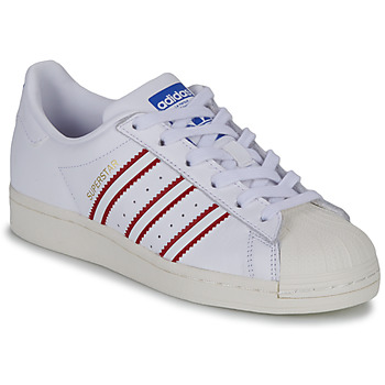 鞋子 儿童 球鞋基本款 Adidas Originals 阿迪达斯三叶草 SUPERSTAR J 白色 / 红色
