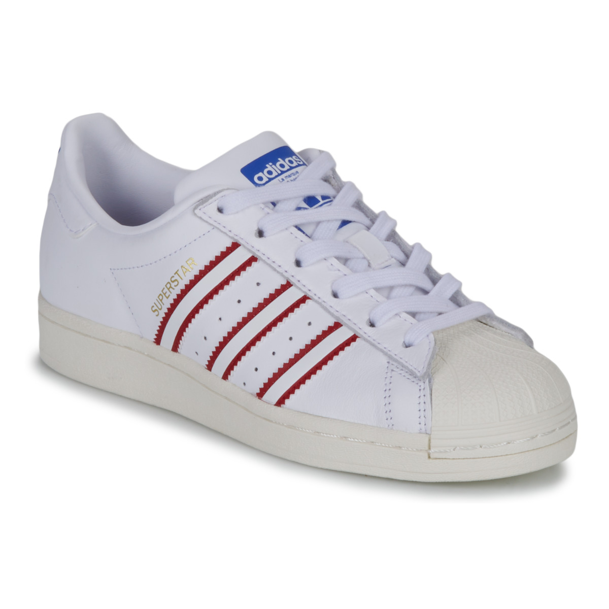 鞋子 儿童 球鞋基本款 Adidas Originals 阿迪达斯三叶草 SUPERSTAR J 白色 / 红色