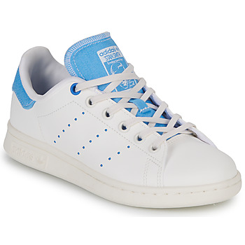 鞋子 儿童 球鞋基本款 Adidas Originals 阿迪达斯三叶草 STAN SMITH J 白色 / 蓝色