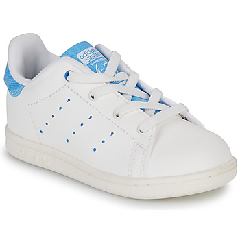 鞋子 儿童 球鞋基本款 Adidas Originals 阿迪达斯三叶草 STAN SMITH I 白色 / 蓝色