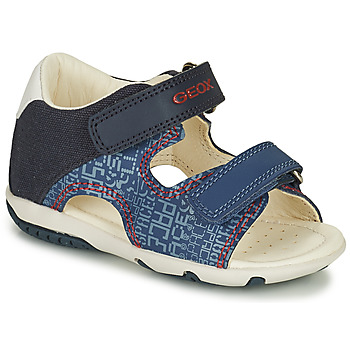 鞋子 男孩 球鞋基本款 Geox 健乐士 B S.ELBA B. B - GBK+TELA 海蓝色