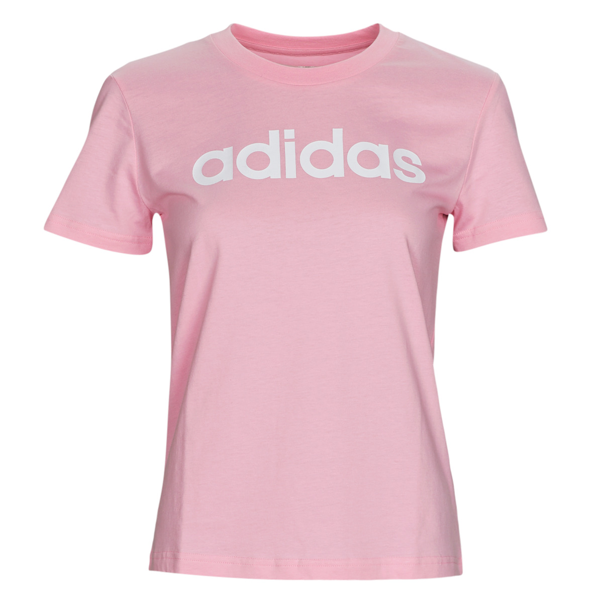 衣服 女士 短袖体恤 adidas Performance 阿迪达斯运动训练 W LIN T 玫瑰色