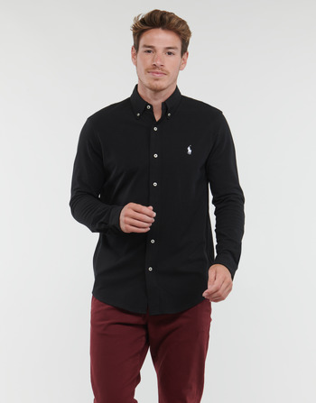 衣服 男士 长袖衬衫 Polo Ralph Lauren LSFBBDM5-LONG SLEEVE-KNIT 黑色 / 黑色