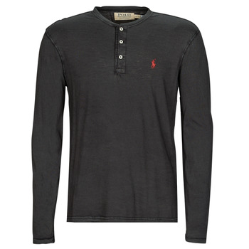 衣服 男士 长袖T恤 Polo Ralph Lauren T-SHIRT AJUSTE COL TUNISIEN EN COTON 黑色 / 红色