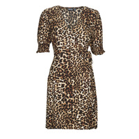 衣服 女士 长裙 Pieces PCTALA 2/4 WRAP  DRESS Leopard