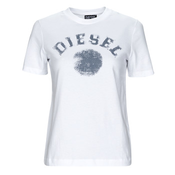 衣服 女士 短袖体恤 Diesel 迪赛尔 T-REG-G7 白色 / 蓝色