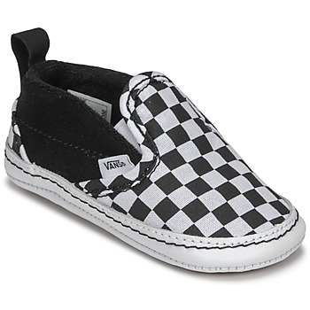 鞋子 儿童 平底鞋 Vans 范斯 IN SLIP-ON V CRIB 黑色 / 白色