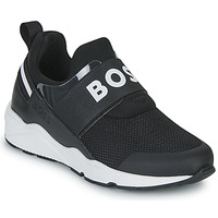 鞋子 男孩 球鞋基本款 BOSS J29335-09B-C 黑色 / 金色