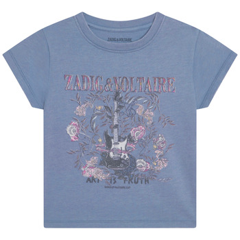 衣服 女孩 短袖体恤 Zadig & Voltaire X15383-844-C 蓝色