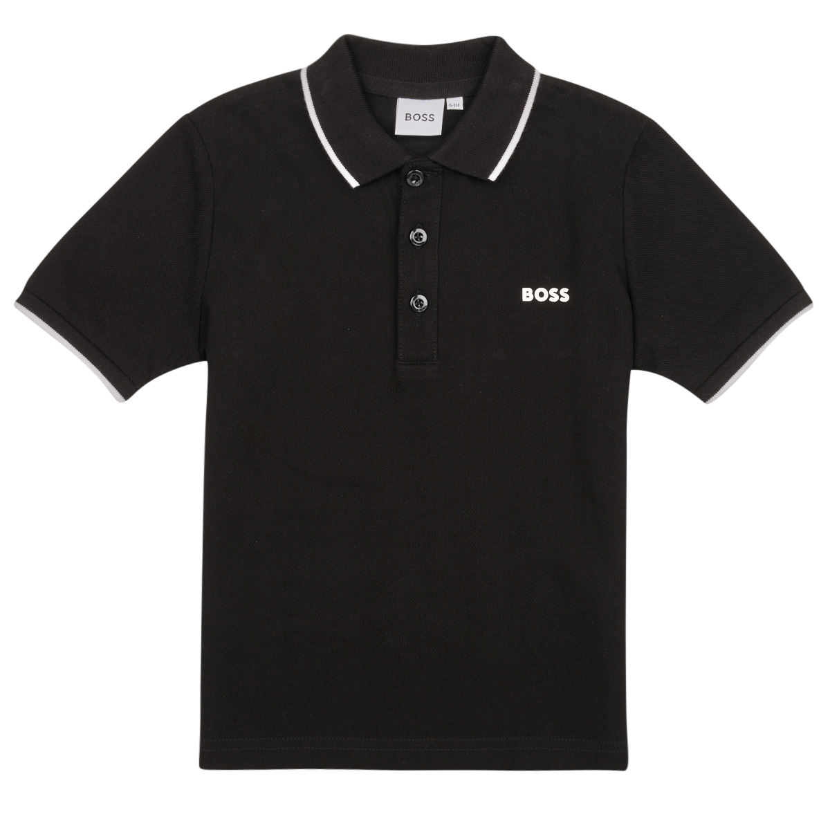 衣服 男孩 短袖保罗衫 BOSS J25P26-09B-C 黑色