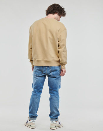Calvin Klein Jeans SHRUNKEN BADGE CREW NECK 米色