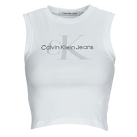 衣服 女士 短袖体恤 Calvin Klein Jeans ARCHIVAL MONOLOGO RIB TANK TOP 白色
