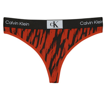 内衣 女士 丁字裤 Calvin Klein Jeans MODERN THONG 黑色 / 红色