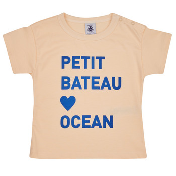 衣服 儿童 短袖体恤 Petit Bateau 小帆船 FAON 米色 / 蓝色