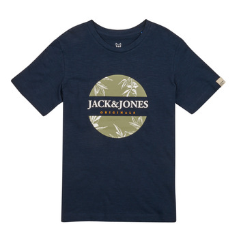 衣服 男孩 短袖体恤 Jack & Jones 杰克琼斯 JORCRAYON BRANDING TEE SS CREW NECK 海蓝色