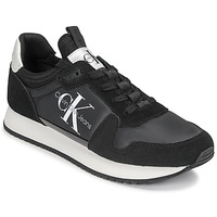 鞋子 女士 球鞋基本款 Calvin Klein Jeans RUNNER SOCK LACEUP NY-LTH WN 黑色 / 白色