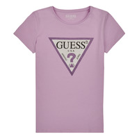 衣服 女孩 短袖体恤 Guess SS T SHIRT 淡紫色