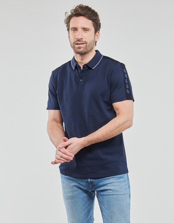 Guess ES SS PAUL PIQUE TAPE POLO 海蓝色