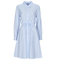 衣服 女士 短裙 Tommy Hilfiger ITHAKA KNEE SHIRT-DRESS LS 白色 / 蓝色