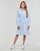 衣服 女士 短裙 Tommy Hilfiger ITHAKA KNEE SHIRT-DRESS LS 白色 / 蓝色