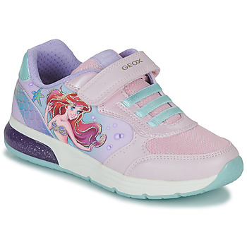 鞋子 女孩 球鞋基本款 Geox 健乐士 J SPACECLUB GIRL A 白色 / 紫罗兰