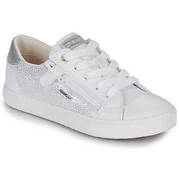 鞋子 女孩 球鞋基本款 Geox 健乐士 J KILWI GIRL B 白色 / 银灰色