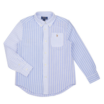 衣服 男孩 长袖衬衫 Polo Ralph Lauren LS3BDPPPKT-SHIRTS-SPORT SHIRT 蓝色 / 天蓝 / 白色