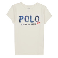 衣服 女孩 短袖体恤 Polo Ralph Lauren SS POLO TEE-KNIT SHIRTS-T-SHIRT 白色