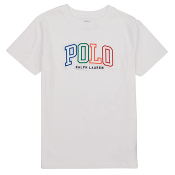 衣服 儿童 短袖体恤 Polo Ralph Lauren SSCNM4-KNIT SHIRTS- 白色