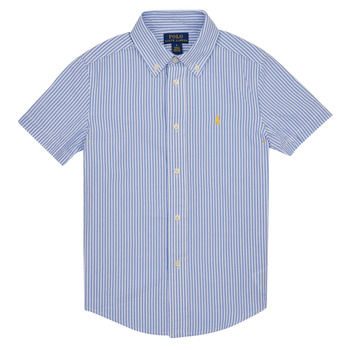 衣服 男孩 短袖衬衫 Polo Ralph Lauren CLBDPPCSS-SHIRTS-SPORT SHIRT 蓝色 / 白色