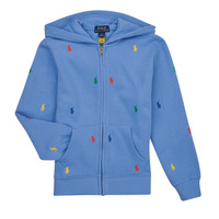 衣服 男孩 卫衣 Polo Ralph Lauren LS FZ HD-KNIT SHIRTS-SWEATSHIRT 蓝色 / 天蓝