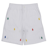 衣服 男孩 短裤&百慕大短裤 Polo Ralph Lauren PREPSTER SHT-SHORTS-ATHLETIC 白色