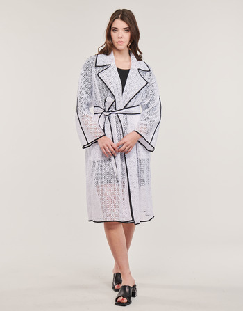 KARL LAGERFELD KL EMBROIDERED LACE COAT 白色 / 黑色