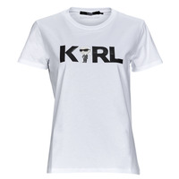 衣服 女士 短袖体恤 KARL LAGERFELD IKONIK 2.0 KARL LOGO T-SHIRT 白色