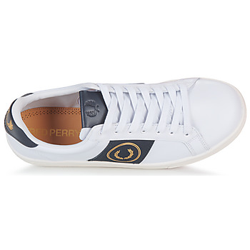 Fred Perry B721 LEATHER / BRANDED 白色 / 海蓝色