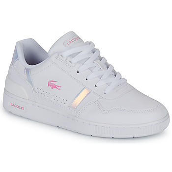 鞋子 女孩 球鞋基本款 Lacoste T-CLIP 白色 /  iridescent 