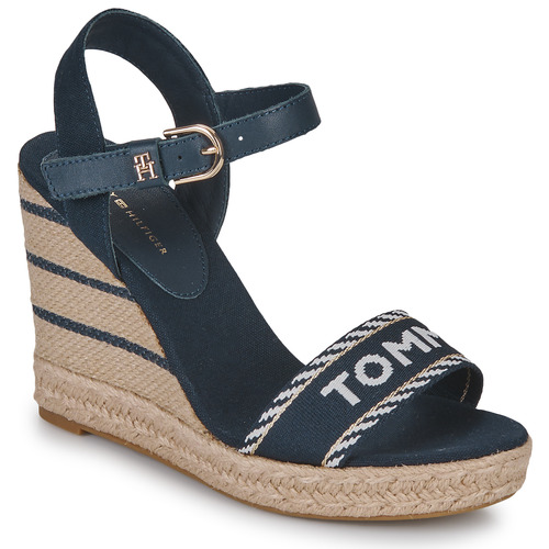 鞋子 女士 凉鞋 Tommy Hilfiger SEASONAL WEBBING WEDGE 海蓝色