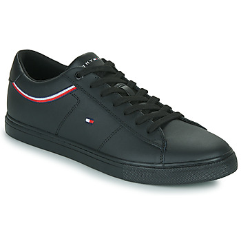 鞋子 男士 球鞋基本款 Tommy Hilfiger ESSENTIAL LEATHER SNEAKER DETAIL 黑色