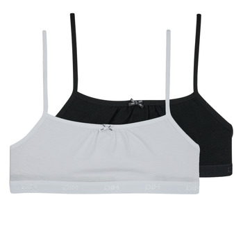 内衣 女孩 胸衣 DIM BASIC COTON BRASSIERE PACK X2 黑色 / 白色