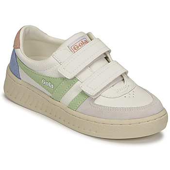 鞋子 女孩 球鞋基本款 Gola GRANDSLAM TRIDENT STRAP 白色 / 米色 / 绿色