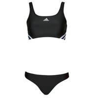 衣服 女士 泳装两件套 adidas Performance 阿迪达斯运动训练 3S SPORTY BIK 黑色